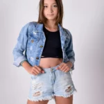 Shorts with a tie belt